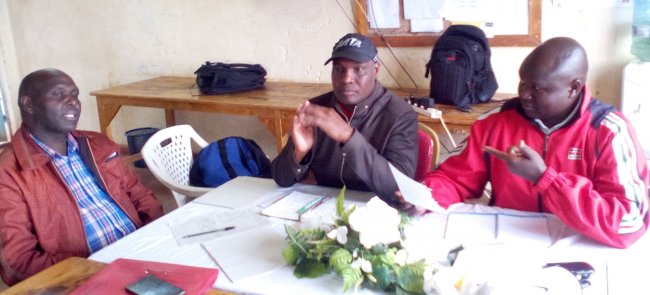 Eldoret officials going over the finer details before hosting the East Africa school games later this month. (Photo by Emmanuel Sabuni)